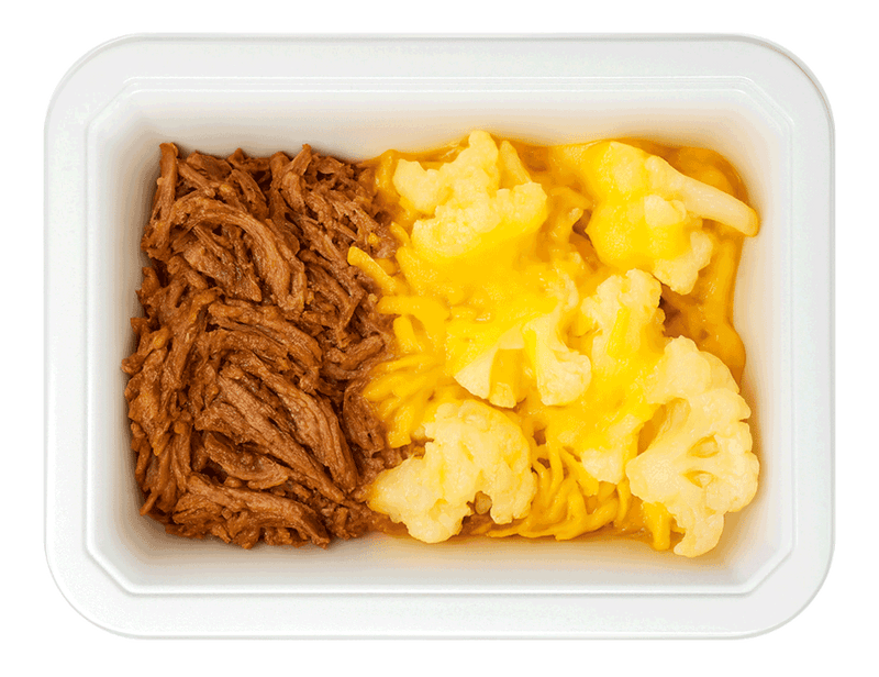 Chopped Beef Brisket & Cheesy Cauliflower