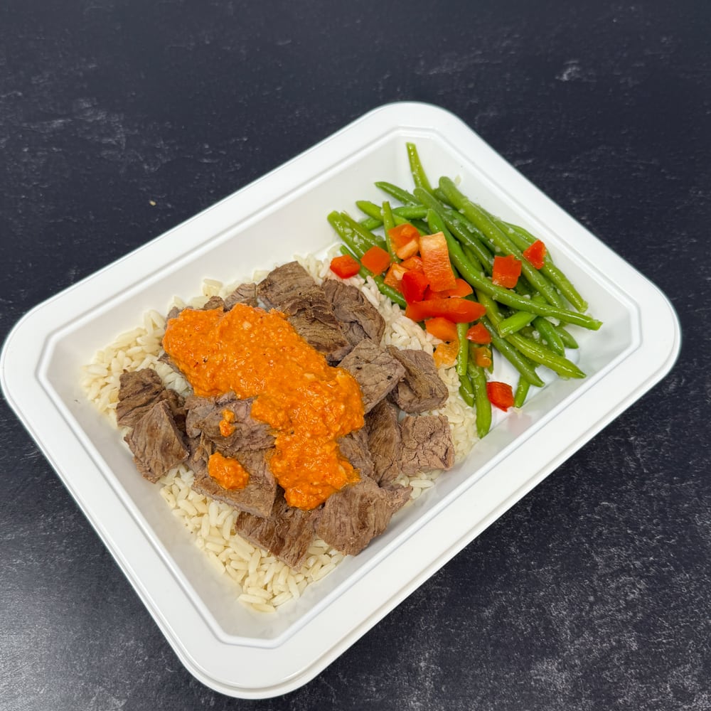 Romesco Steak, Rice & Green Beans ICON Meals