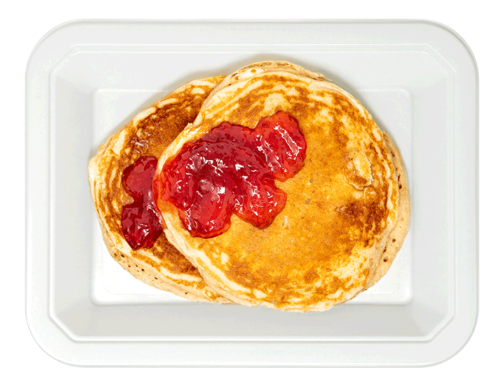 White Chocolate Strawberry Protein Pancakes