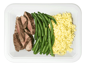 Beef Medallions, Saffron Rice & Green Beans