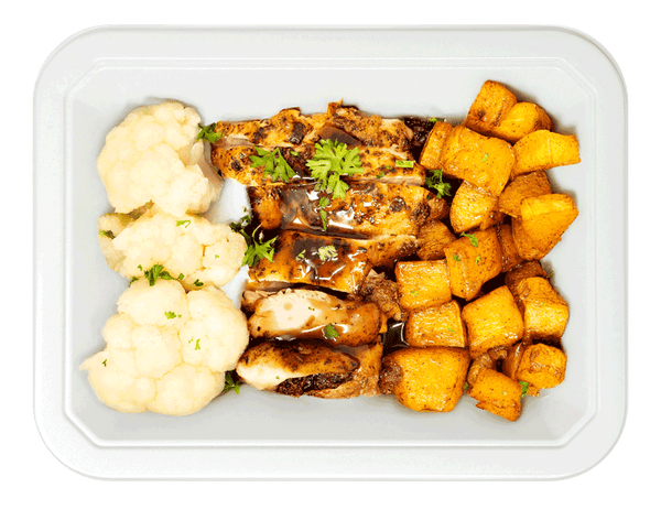 Bourbon Chicken Thighs & Butternut Squash