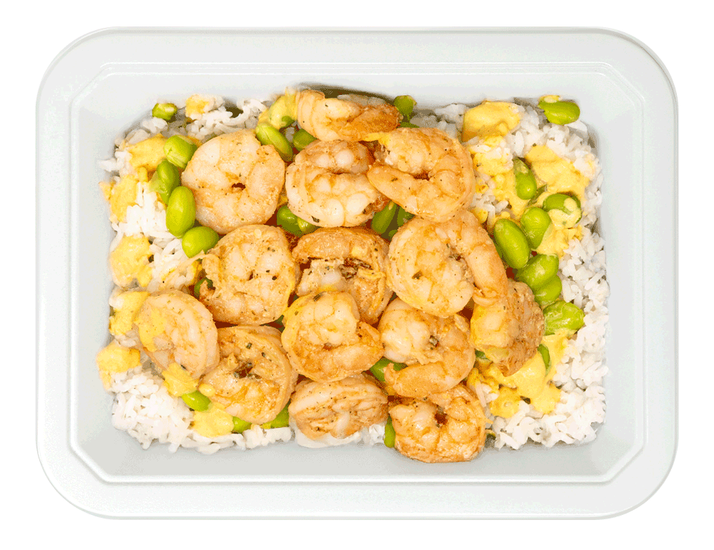 Edamame Shrimp Curry Bowl