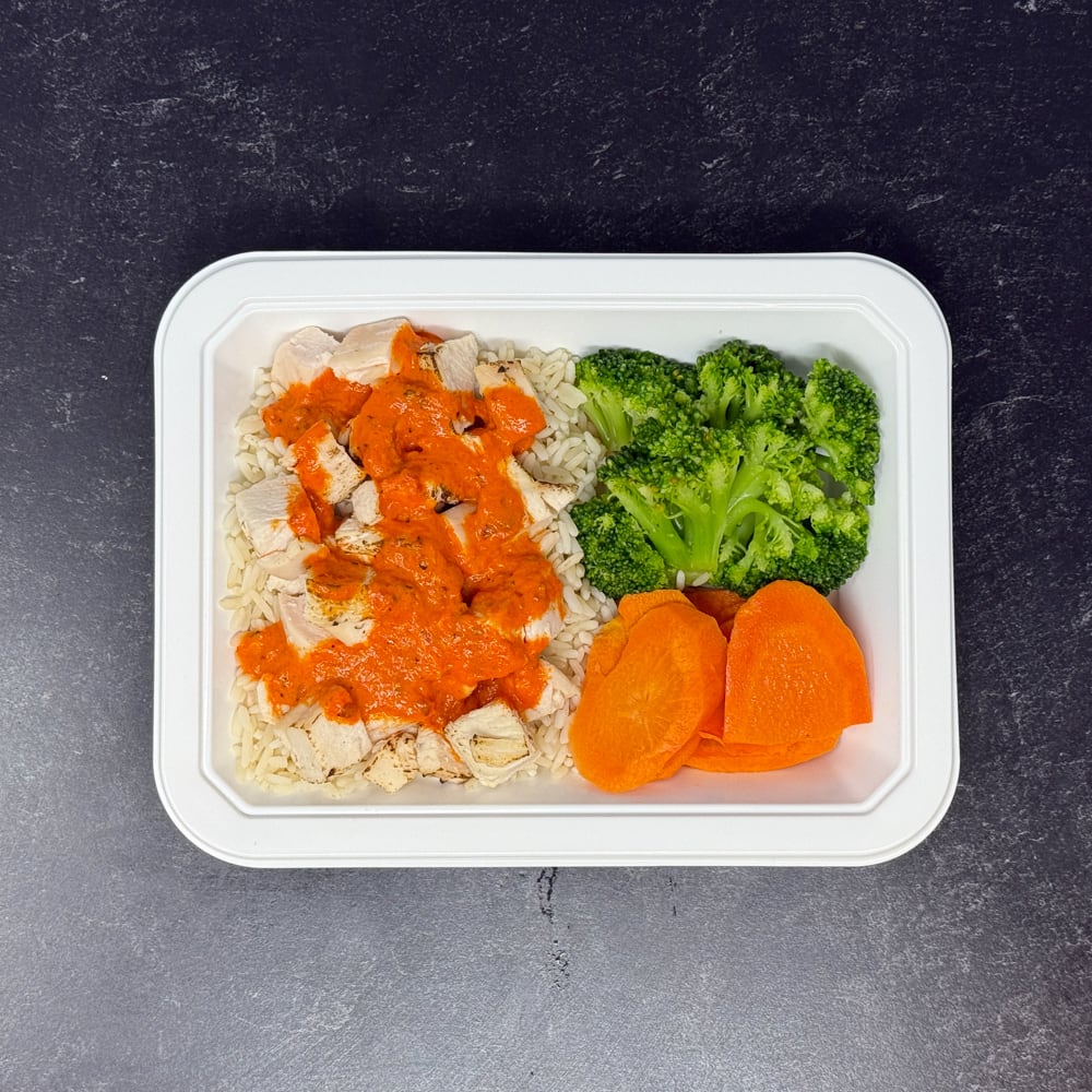 Red Pepper Chicken, Rice & Vegetables