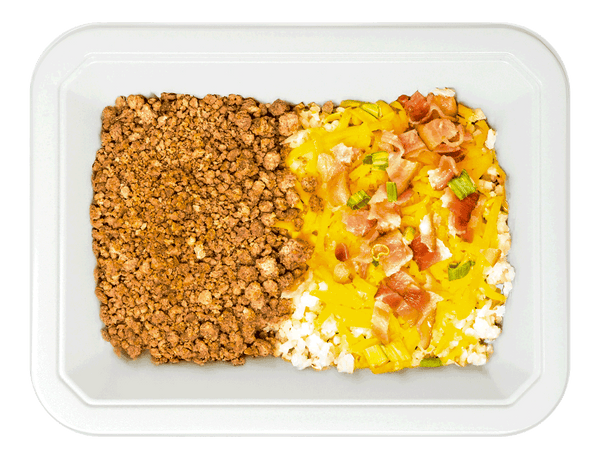 Loaded Cauliflower Rice & Beef Dinner