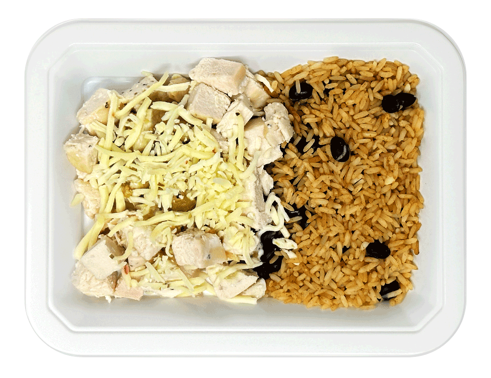 Salsa Verde Chicken with Spanish Style Rice & Beans