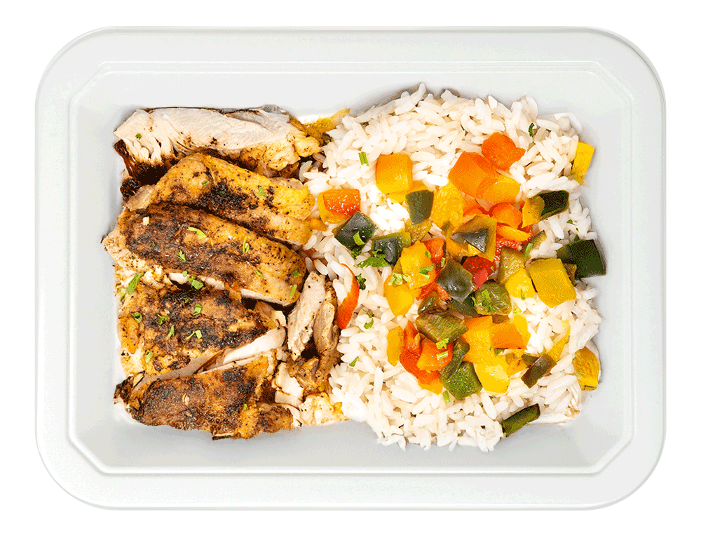 Voodoo Chicken Thighs meal prep container