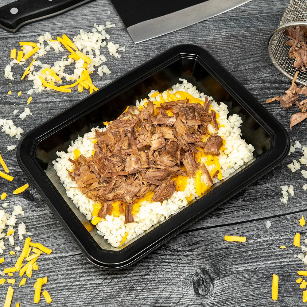 Cheesy Brisket Cauliflower Mac