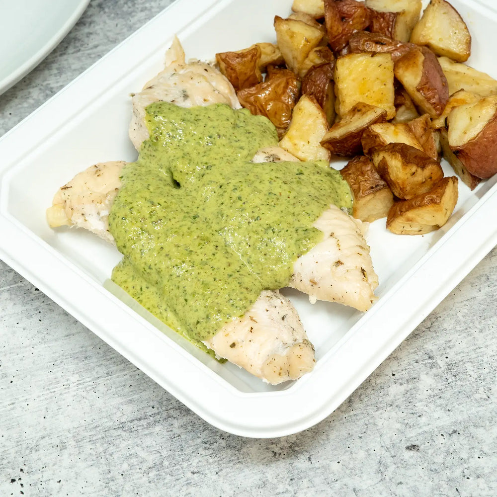 Chicken Tenders with Chimichurri Aioli & Red Potatoes