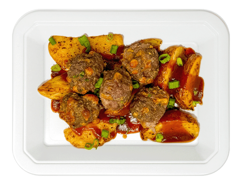 Cowboy Meatballs and Potatoes