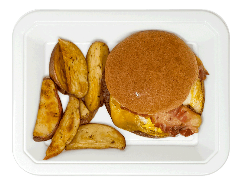 Ranch Burger with Red Potato Wedges