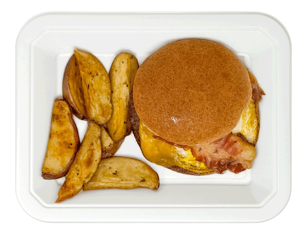 Ranch Burger with Red Potato Wedges