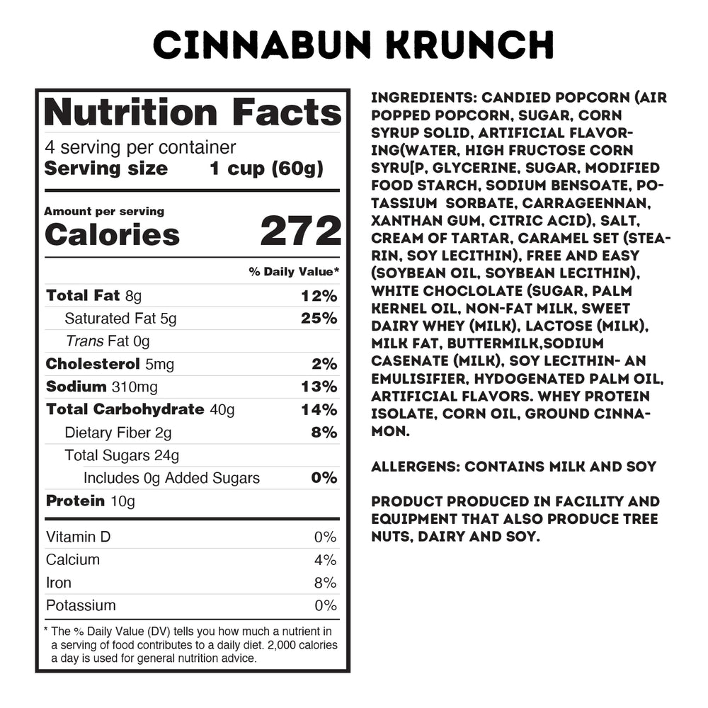 Cinnabun Krunch Protein Popcorn