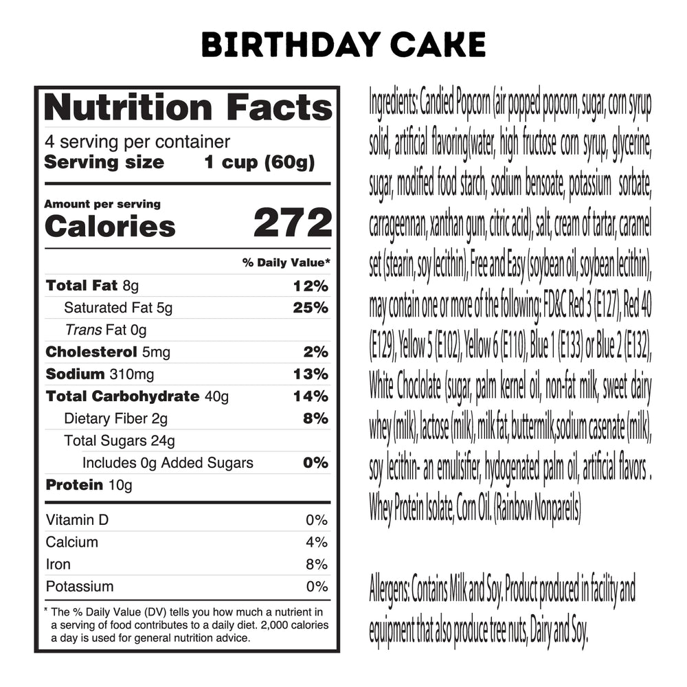 Birthday Cake Protein Popcorn