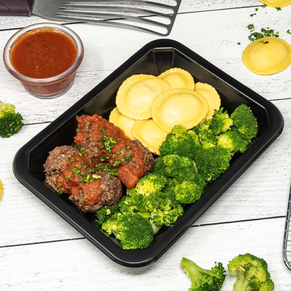 
            
                Load image into Gallery viewer, Ravioli Meatballs with Broccoli
            
        