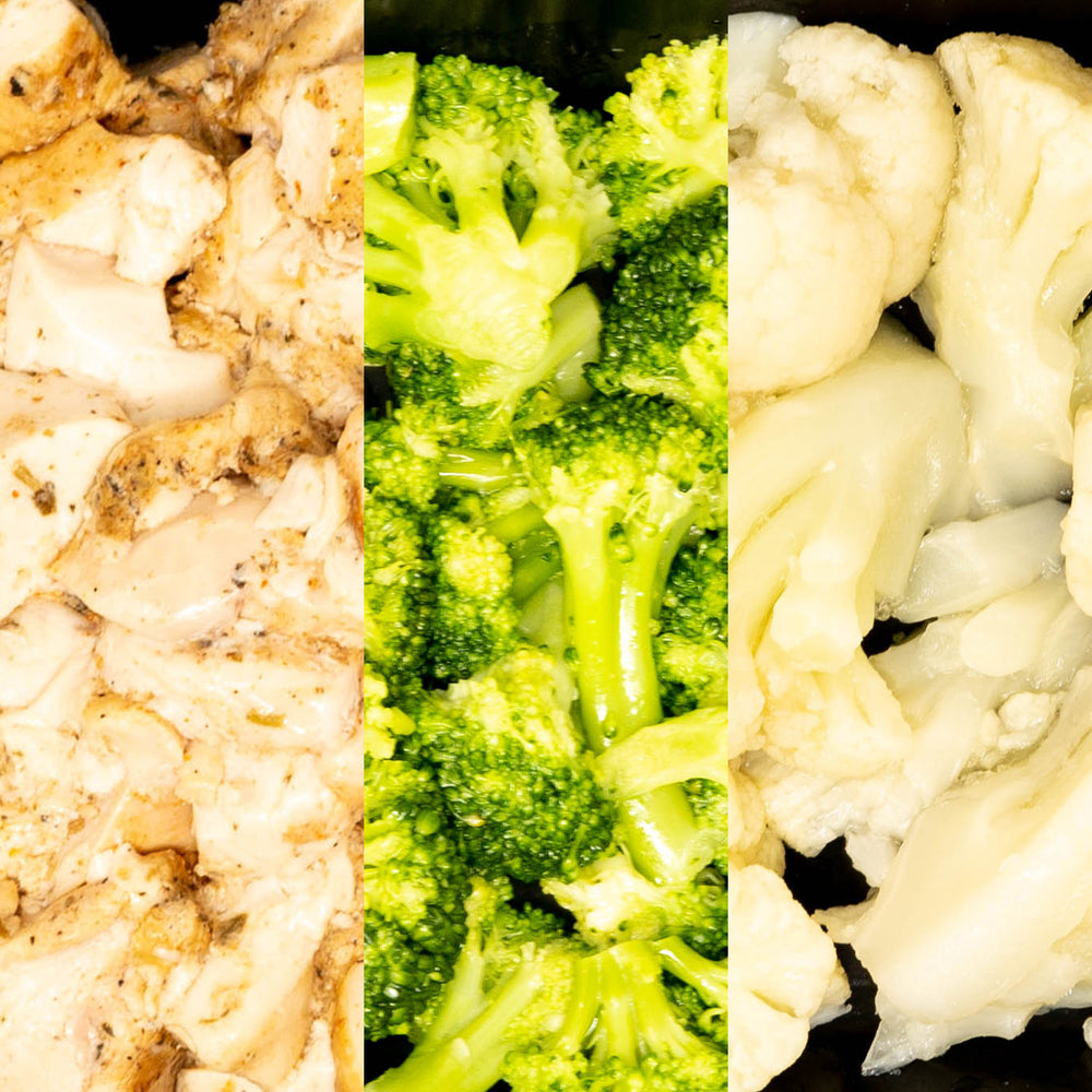 
            
                Load image into Gallery viewer, 4oz Chicken, Broccoli &amp;amp; Cauliflower
            
        