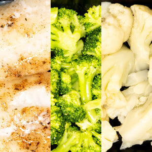 
            
                Load image into Gallery viewer, 4oz Cod, Broccoli &amp;amp; Cauliflower
            
        