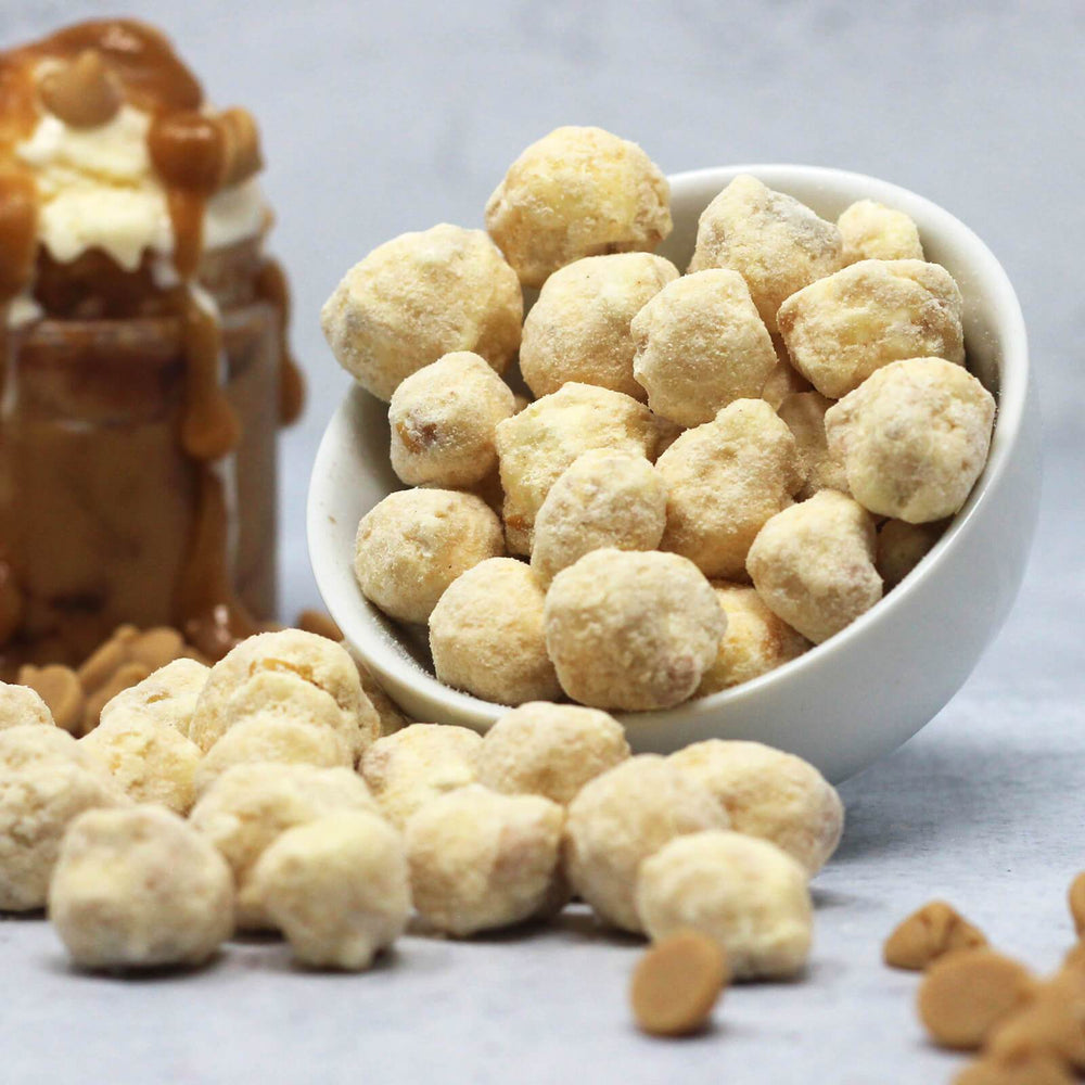 
            
                Load image into Gallery viewer, Peanut Butter Vanilla Protein Popcorn
            
        