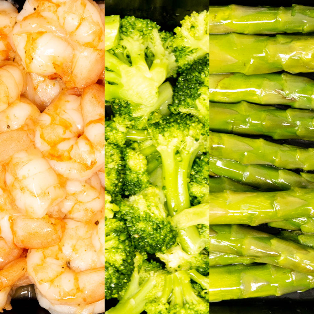 4oz Shrimp, Broccoli & Asparagus