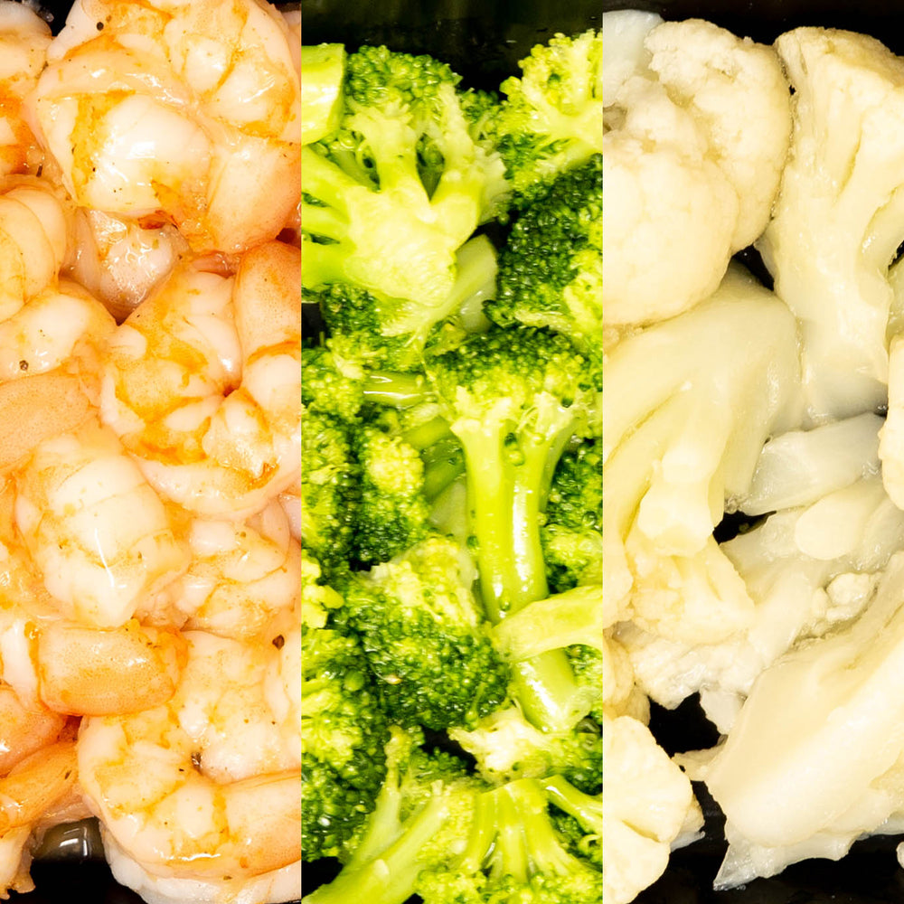 4oz Shrimp, Broccoli & Cauliflower